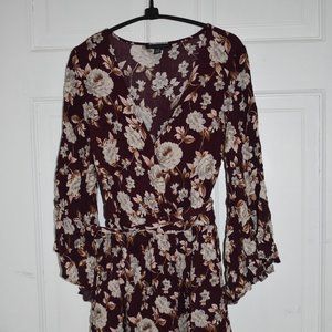 American Eagle Dress Floral Boho wide sleeves